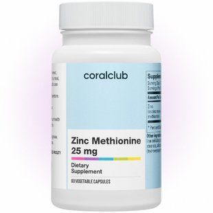 Цинк Метіонін 25 мг Корал Клаб | Zinc Methionine 25 mg Coral Club 2305 фото